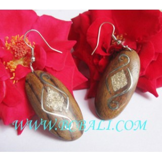 Wooden Stainless Earring Organic